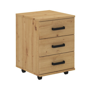 Kontenerek Stundly z trzema szufladami 40 cm Dąb artisan SELSEY