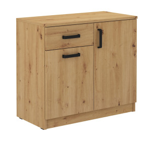 Komoda dwudrzwiowa Stundly z szufladą Dąb artisan SELSEY