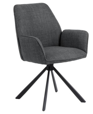 Krzesło tapicerowane Octality z funkcją obracania grafitowe SELSEY