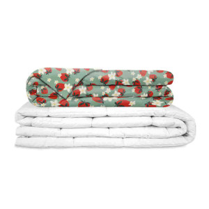 Kołdra obciążeniowa Kids Gravity 100x150 letnia, strawberries 100% z bawełny, wyrób medyczny