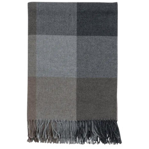 Wełniany Pled Høie of Scandinavia K12 130x200 Gra 80% wełna, 20% poliamid, Certyfikat Woolmark