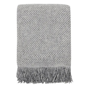 Wełniany Pled Høie of Scandinavia Hekla 125x170 Naturbrun 100% czysta wełna, Certyfikat Woolmark