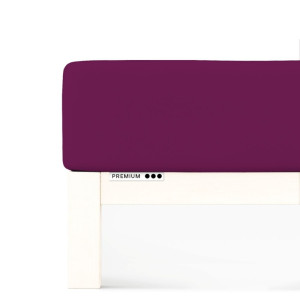 Prześcieradło Schlafgut Premium 90x190-100x220 Purple Deep 542 - S bawełna, antyalergiczny