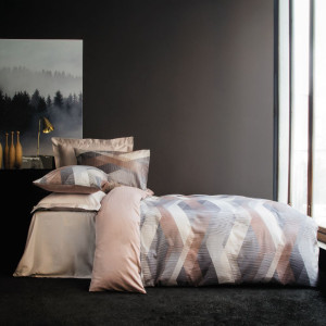 Outlet! Pościel Helix Brown Issimo Helix Brown 160x200 + 2 szt 50x70 bawełna, Certyfikat Oeko Tex