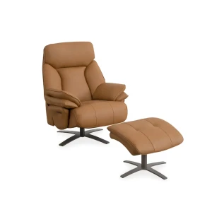 Fotel Comfort Line Senpo Brown fotel z podnóżkiem, fotel do biura, fotel wypoczynkowy, ekskluzywny fotel, fotel do domowego biura, fotel premium, wygodny fotel, relaksacyjny fotel