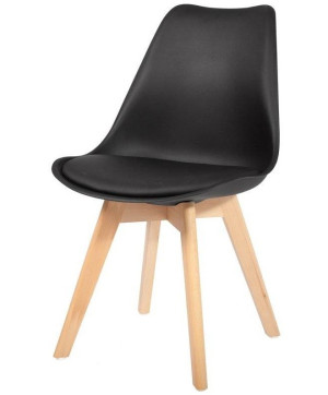 Krzesło plastikowe czarne do jadalni