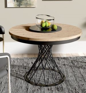 Stół okrągły rozkładany LUKA LOFT