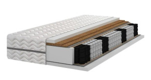 Materac pocket 7 stref 2x kokos H3/H5- 21/22 cm