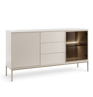 SANTI komoda kaszmir z lamelami do salonu KSZ154