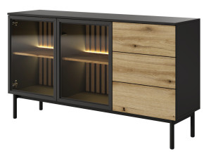 LONG Komoda Krótka 150 2D3S na nóżkach z oświetleniem LED