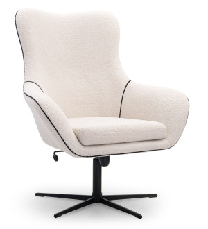 LISA Fotel obrotowy z regulowanym oparciem, obity tkaniną bukla