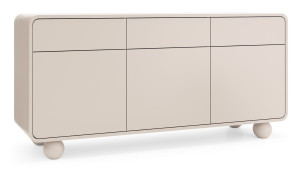 ALBI Komoda szeroka 160 w kolorze kaszmirowym na okrągłych nóżkach