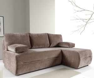 FERO Narożnik z funkcją spania, obity tkaniną LUMO