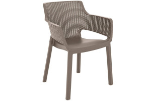 Krzesło ogrodowe plastikowe cappuccino