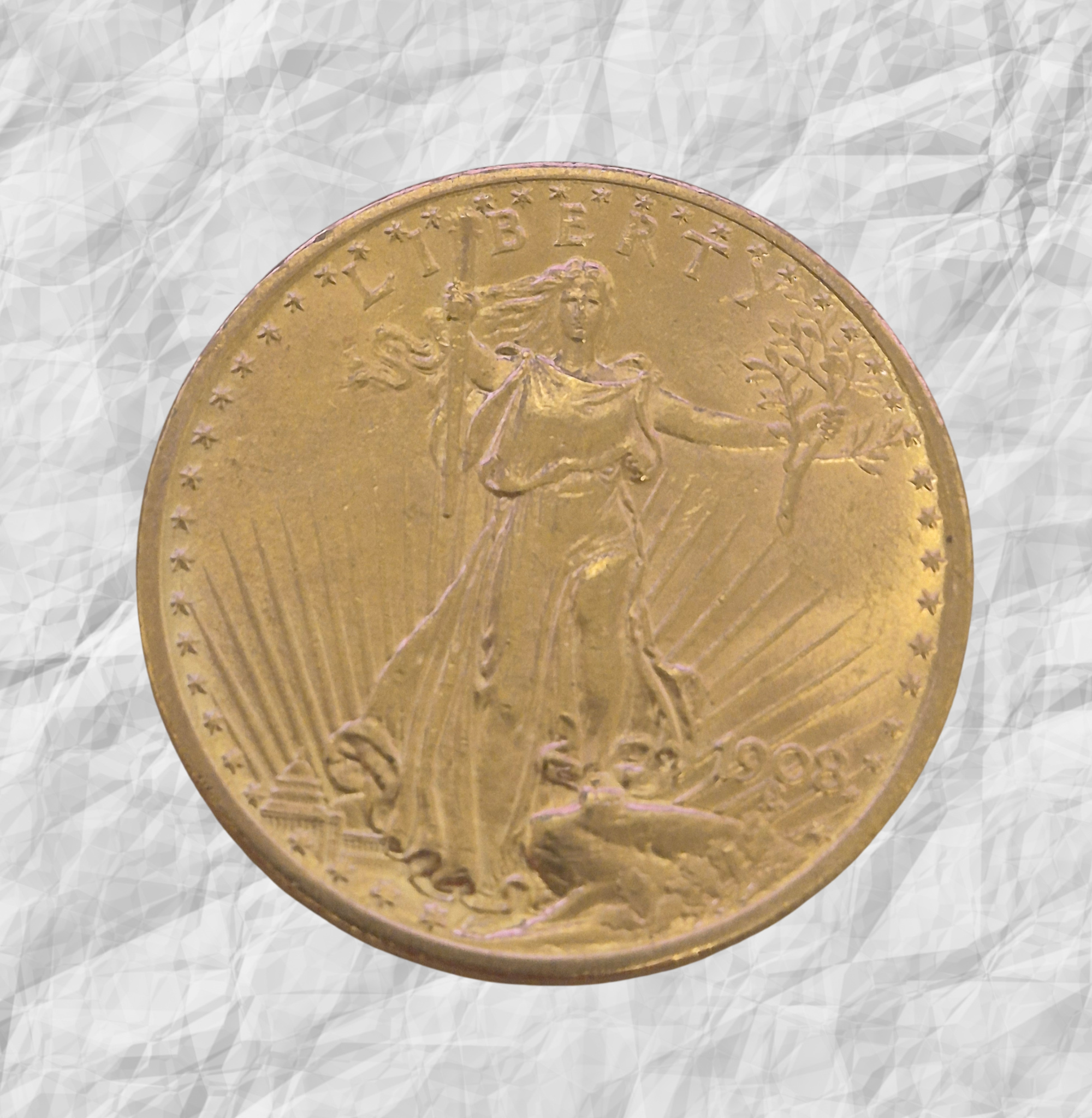 Sero Guld American Eagle 1oz guldmønt - 1908