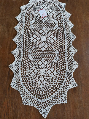 Bieżnik szydełkowy 40x85 w kolorze kremowym „Wanda”