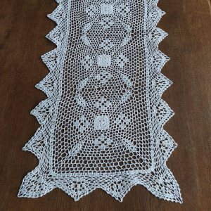 Bieżnik szydełkowy 50x100 w kolorze białym „Wanda”