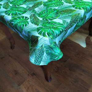 Obrus 140x220 zielona monstera