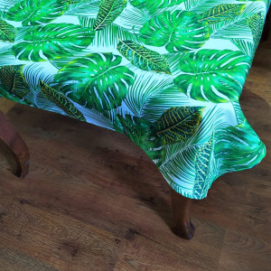 Obrus 130x175 zielona monstera