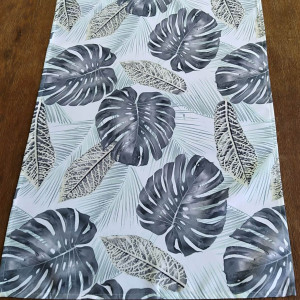 Bieżnik 55x120 szara monstera