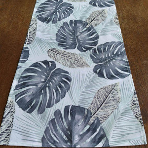 Bieżnik 40x90 szara monstera