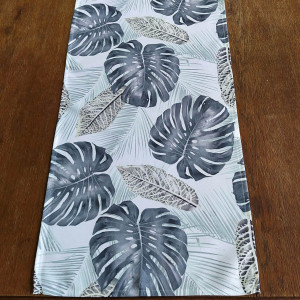 Bieżnik 40x140 szara monstera