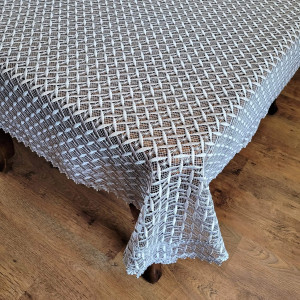 Gipiurowy obrus 150x220 w kolorze szarym