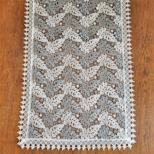 Gipiurowy bieżnik 60x120 w kremowo-szare liście