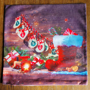 Bożonarodzeniowa poszewka dekoracyjna Kalendarz adwentowy