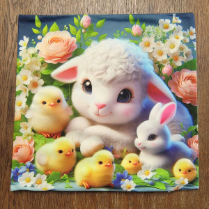 Wielkanocna poszewka dekoracyjna Baranek