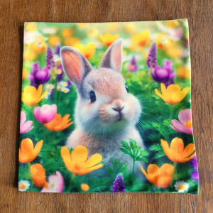 Wielkanocna poszewka dekoracyjna Króliczek na łące