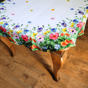 Obrus owalny 140x250 bratki