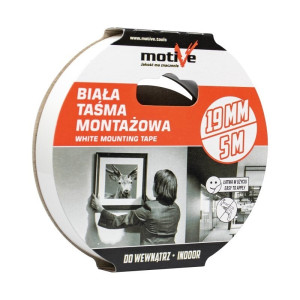 020178 MOTIVE Taśma montażowa biała 19mm/5m