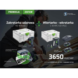 Zestaw: Zakrętarka TID + Wiertarko - wkrętarka C18