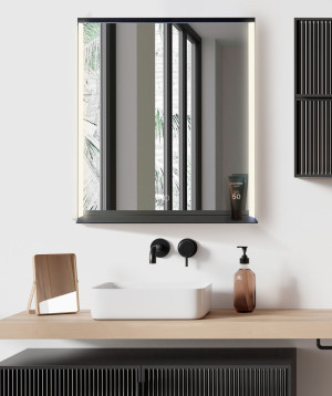 Rektangulär Badrumsspegel LED MATTEO 60x70 cm – Imfri & Justerbart ljus