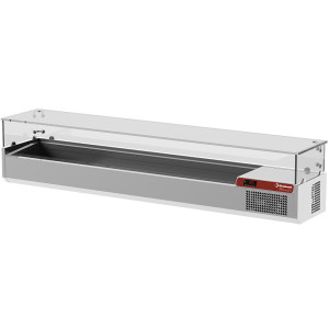 Saladette mit Glas 2000 mm.