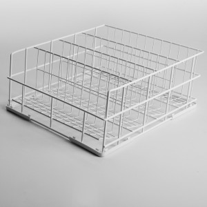 Korb für Gläser Ø 85 mm, 400x400 mm Rilsan