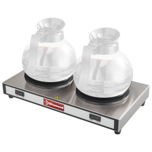 Warmhalteplatten für 2 Kaffeekannen