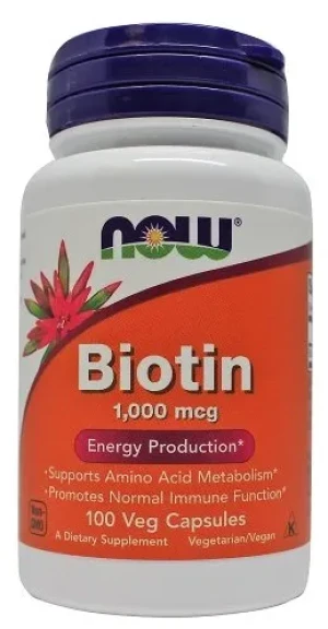 NOW Foods - Biotyna, 1000 µg, 100 kapsułek