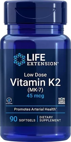 Life Extension -  Witamina K2 (MK-7), 45 µg, 90 kapsułek miękkich