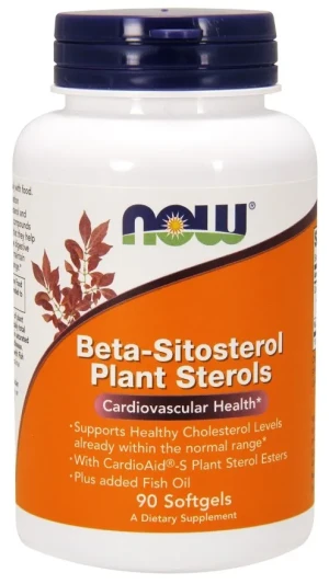 NOW Foods - Beta-Sitosterol, Sterole Roślinne, 90 kapsułek miękkich