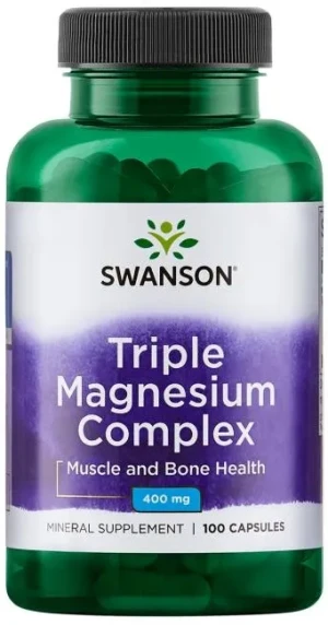 Swanson - Triple Magnesium Complex, 400mg, 100 kapsułek