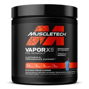 MuscleTech - Przedtreningówka, Vapor X5, Blue Razz Freeze, Proszek 252g