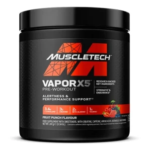MuscleTech - Przedtreningówka, Vapor X5, Fruit Punch, Proszek 247g