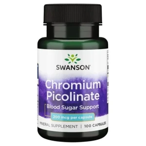 Swanson - Pikolinian Chromu, 200µg, 100 kapsułek