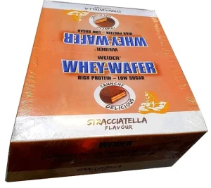 Weider - Whey-Wafer, Stracciatella, 12 batonów