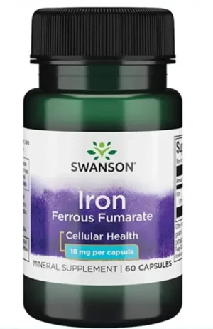 Swanson - Fumaran Żelaza, 18 mg, 60 kapsułek