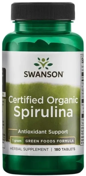 Swanson - Spirulina, 500mg, 180 tabletek