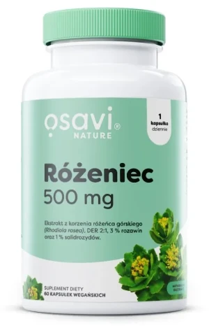 Osavi - Różeniec, Rhodiola Rosea, 500mg, 60 vkaps