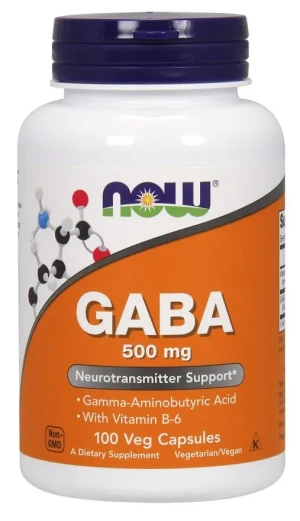 NOW Foods - GABA z Witaminą B6, 500mg, 100 vkaps